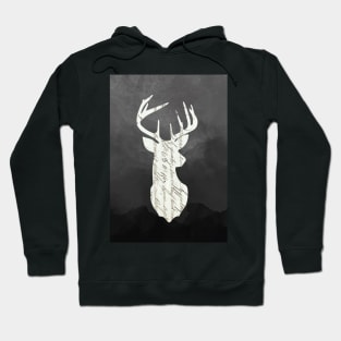 Victorian Deer Head Silhouette Hoodie